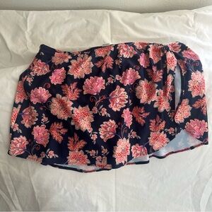 Swim Skirt with built in bikini bottom floral print